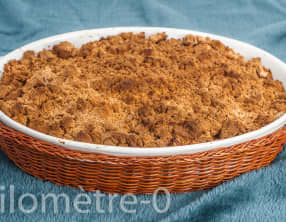 Crumble pommes, poires, bananes, à la farine de sarrasin