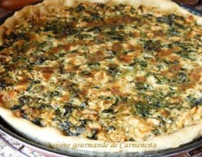 Pizza au saumon frais et épinards