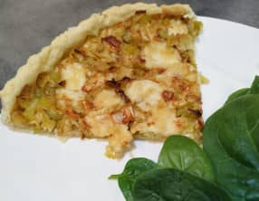 Tarte aux poireaux et au chèvre