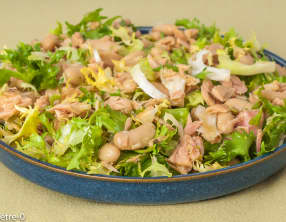 Salade de haricots blancs au thon facile et rapide
