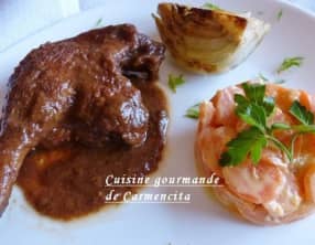 Cuisses de canette sauce au Porto