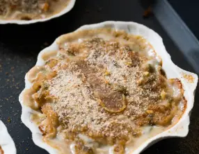 Coquilles de bardes de Saint-Jacques