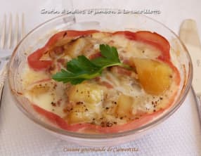 Gratin d'endives et jambon à la cancoillotte