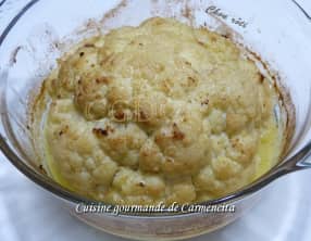 Chou fleur rôti au lait de coco