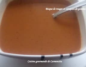 Bisque de rouget et carapace de gambas