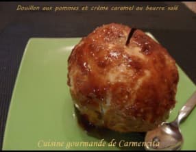 Douillons aux pommes et crème caramel au beurre salé