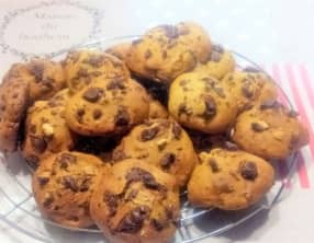 Cookies bananes et chocolat noir aux amandes