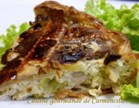 Tourte aux poireaux et Fourme d'Ambert
