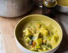 Haddock chowder au curry