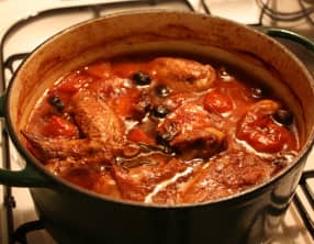 Poulet cacciatore à la cocotte minute