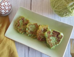 Galettes au chou vert et parmesan