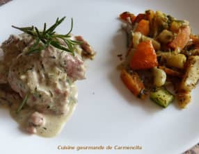 Araignée de porc au lait de coco