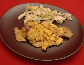 Omelette pomme de terre et oignon