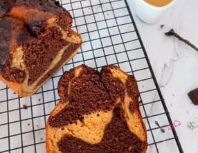 Marbré au chocolat et beurre de cacahuètes