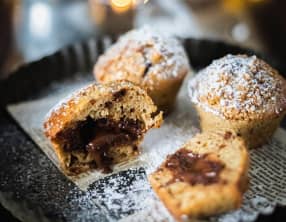 Muffins sans gluten cœur coulant