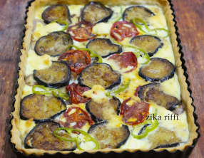 Tarte aux aubergines et aux tomates moelleuse