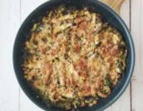 Chou vert rôti au parmesan et à l'ail