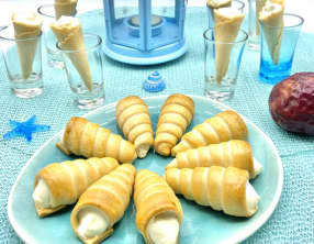 Cornets de fromage blanc fruit de la passion