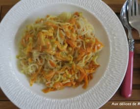 Konjac aux carottes et crème au curry
