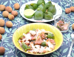 Salade litchis figues