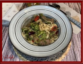 Wok de bœuf au brocoli et au piment