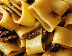 Pâtes au ragoût de sanglier