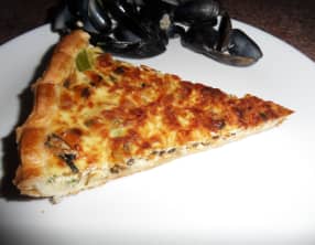 Quiche aux restes de moules marinières