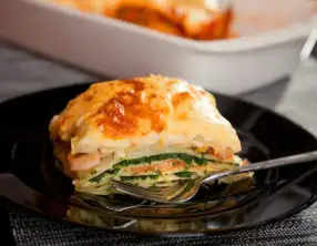 Lasagnes au saumon et aux épinards