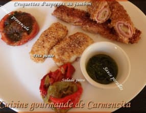 Croquettes d'asperges au jambon