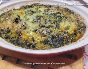 Gratiné d'épinards au parmesan