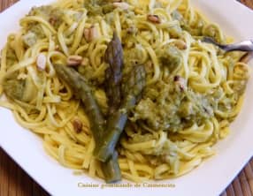 Tagliolini au pesto d'asperges vertes