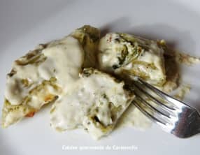 Pâtes Manicotti farcies aux épinards et aux trois fromages