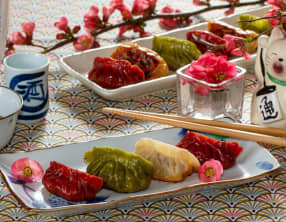 Gyozas trois couleurs au poulet