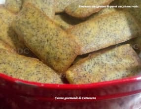 Financiers aux graines de pavot et citron vert