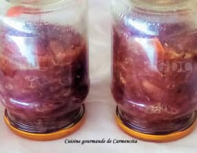 Confit d'oignons rouges en conserve