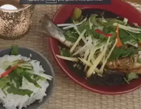 Dorade vapeur au gingembre