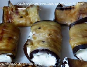 Aubergines roulées au Saint Môret