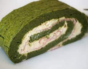 Roulé d'épinards au jambon et fromage ail et fines herbes