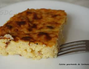 Gratin de riz la béchamel au parmesan