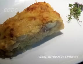 Gratin de chou fleur et oeufs durs à  la béchamel au parmesan