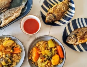 Couscous aux légumes d'hiver et à la dorade