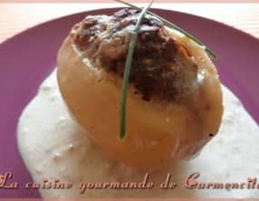 Pommes de terre farcies au bleu d'Auvergne