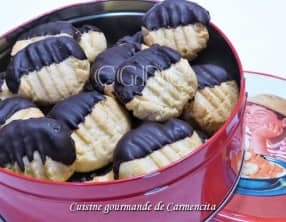 Sablés pattes de chat au chocolat