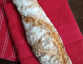 Baguette rustique sans pétrissage