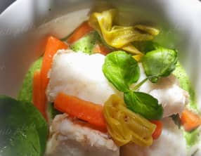 Médaillons de lotte sauce cresson