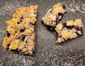 Tarte crumble aux myrtilles