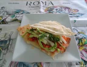 Puntarelle, 'nduja au fromage de chèvre crémeux