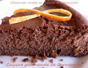 Cheesecake au chocolat et clémentines