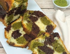 Marbré matcha choco et vanille