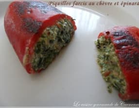 Piquillos farcis au chèvre et épinards